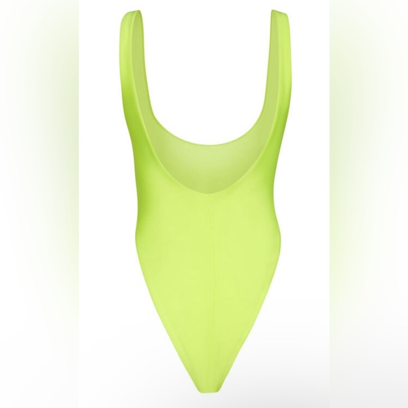 New PHILIPP PLEIN bright yellow Monokini swim suit one piece size M - Picture 4 of 7